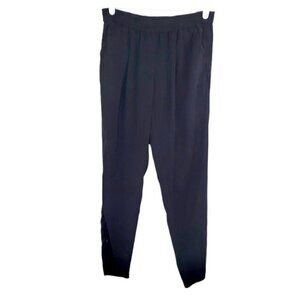 Halogen Pants Ankle Zip Flowy Pull On Black Trousers Womens Size XS